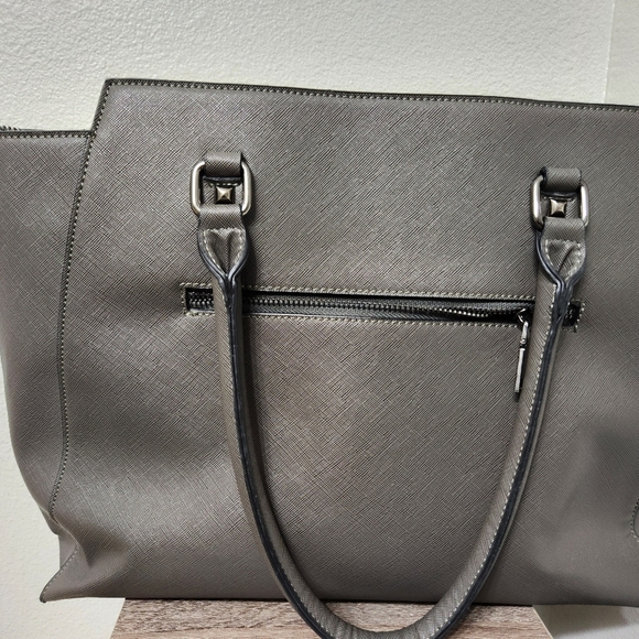 Umoda Gray Studded Laptop Bag Faux Leather - Picture 2 of 10